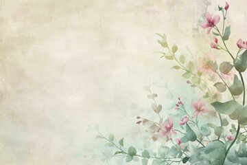 Obraz na płótnie Canvas Elegant Floral Background with Vintage Textures, Perfect for Wedding Invitations