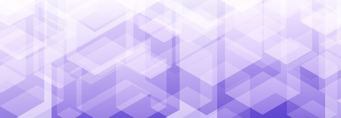 Abstract background of translucent isometric shapes such as cubes and parallelepipeds shapes in purple colors