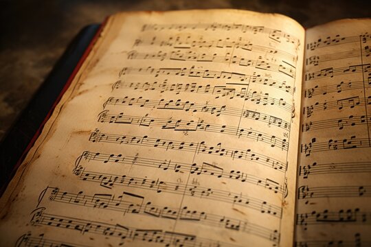 Ancient music manuscript.