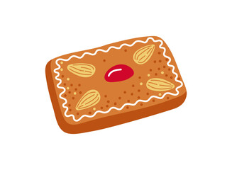 Vector gingerbread cookies in diffent form on white background.Christmas bicuits