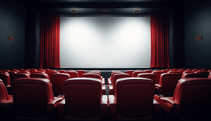 Naklejka premium cinema screen with seats