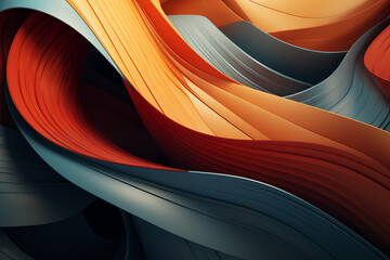 Abstract geometric twisted folds