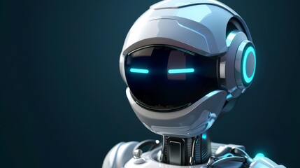 3d Vector Robot chatbot, AI in science and business, Technology and engineering concept