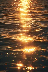 The sun shines out into the water at sunset