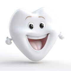 tooth. character. cute 3d