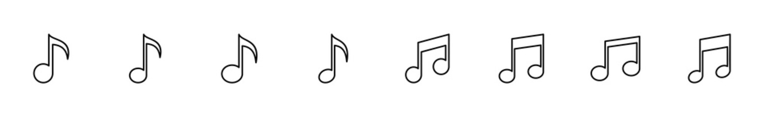 Music icon set. note music icon vector - obrazy, fototapety, plakaty