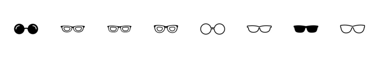 Glasses icon set. Glasses vector icon