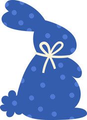 Rabbit Silhouette With Dotted Pattern