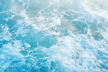 Fototapeta na wymiar Abstract blue sea water with white foam for background, nature background concept 
