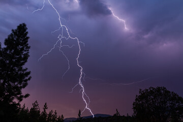 Lightning Bolt Strikes in this Spectacular Late Evening Scene