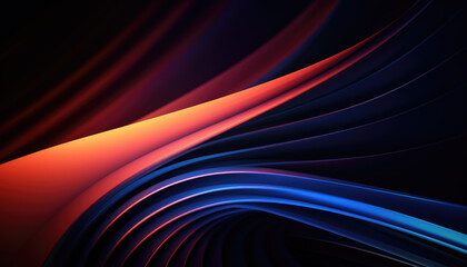 Fototapeta premium Futuristic abstract dark coloured wavy forms background
