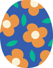Easter Egg With Floral Pattern