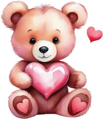 Cute teddy bear for valentine's day