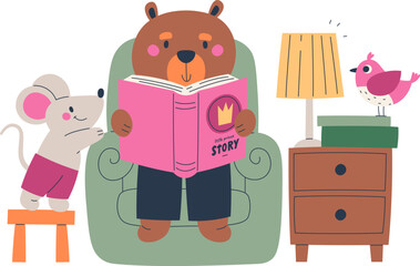 Bear And Mouse Reading Book