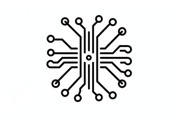 A sleek and minimalist symbol, crafted with bold lines and clean design, evokes a sense of sophistication and contrast in this black and white logo