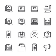 Digital Marketing icon set