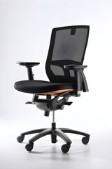 Work chair against white background, background image, generative AI