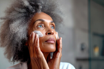 Senior black Woman With Eye Patch, A Symbol of Resilience and Courage