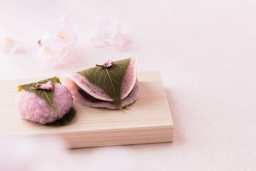 桜餅　春の和菓子