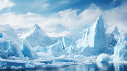 polar antarctica ice background illustration continent glaciers, snow wilderness, expedition climate polar antarctica ice background - obrazy, fototapety, plakaty
