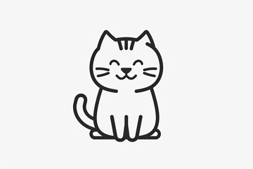 A playful black and white cat playfully peeks out from a sketch, inviting us into a world of whimsical line art and charming illustrations