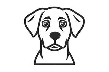 Expressive line art captures the melancholy of a cartoon dog's face in this sketch, evoking empathy for the lovable animal in a simple yet powerful illustration