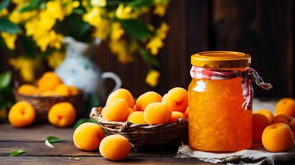 Sweet and tangy apricot jam with ripe apricots, perfect for breakfast and baking recipes