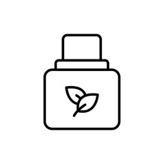 Eco bottle outline icons, minimalist vector illustration ,simple transparent graphic element .Isolated on white background