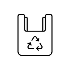 Bag package outline icons, minimalist vector illustration ,simple transparent graphic element .Isolated on white background