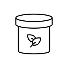 Eco jar outline icons, minimalist vector illustration ,simple transparent graphic element .Isolated on white background