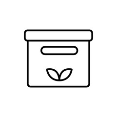 Box package outline icons, minimalist vector illustration ,simple transparent graphic element .Isolated on white background