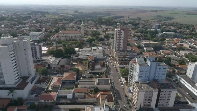 Rol&acirc;ndia Donwton Paran&aacute; Brazil drone high altitude 4k central
