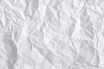White crumpled paper background