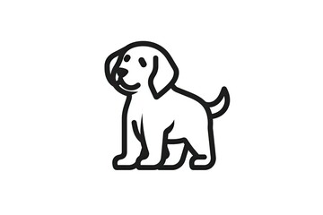 Obraz premium A striking clipart of a sketched dog, crafted with intricate line art and delicate shading, creating a stunning illustration that captures the timeless beauty of a loyal companion in a simple yet pow