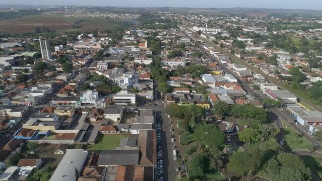 Rol&acirc;ndia Donwton Paran&aacute; Brazil drone high altitude 4k south