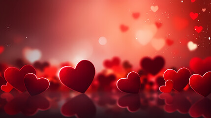 Vibrant Valentine's Day background, hearts background