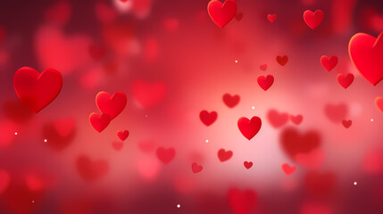 Vibrant Valentine's Day background, hearts background
