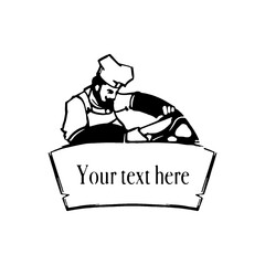 Butchery logo white background 