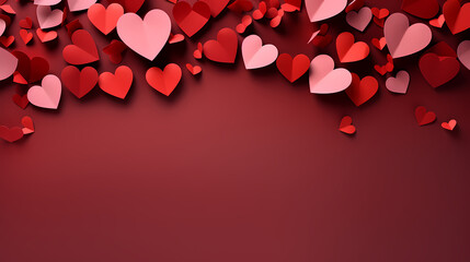 Romantic heart-shaped Valentine's Day background, symbolizing Valentine's Day, wedding, love