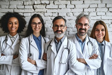 Diverse medical staff providing comprehensive care to patients in a harmonious healthcare setting