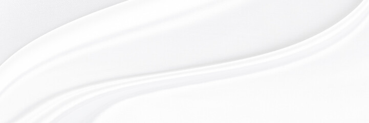 White gray satin texture that is white silver fabric silk panorama background with beautiful soft blur pattern natural.