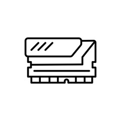 Ram outline icons, computer parts minimalist vector illustration ,simple transparent graphic element .Isolated on white background