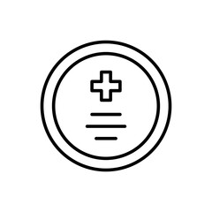 Cmos battery outline icons, computer parts minimalist vector illustration ,simple transparent graphic element .Isolated on white background