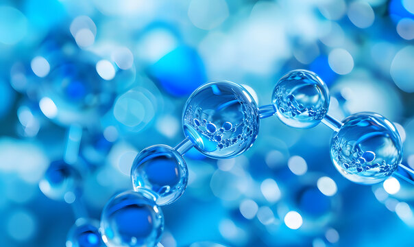 Liquid blue molecules, Generative AI