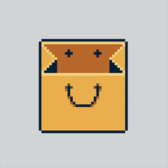 Pixel art illustration Shopping Bag. Pixelated Shopping Bag. Shopping Bag Mall
pixelated for the pixel art game and icon for website and video game. old school retro.