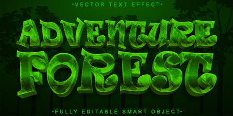 Green Adventure Forest Vector Fully Editable Smart Object Text Effect