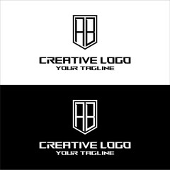 creative letter logo ab desain vektor