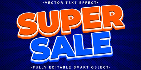 Super Sale Vector Fully Editable Smart Object Text Effect