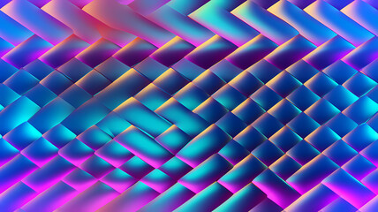 Fototapeta premium Holographic neon grid background