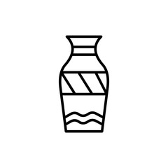 Ancient vase outline icons, egypt minimalist vector illustration ,simple transparent graphic element .Isolated on white background